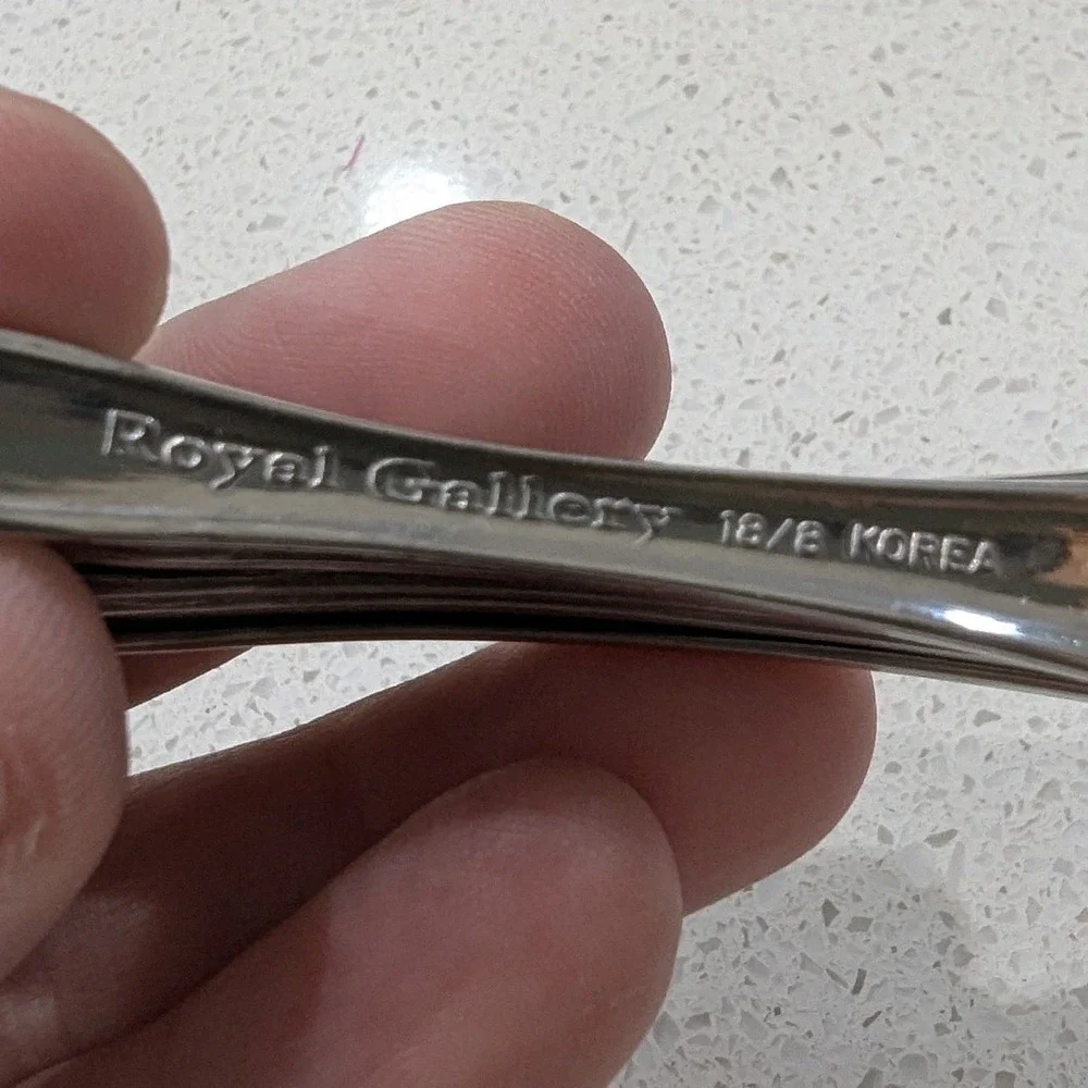 Royal Gallery Cocktail Forks Silver 18/8 Stainless Steel Scroll Set of 9